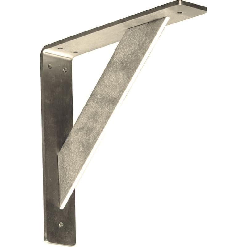 Traditional Steel Bracket - 2"W x 10"D x 10"H - Stainless Steel