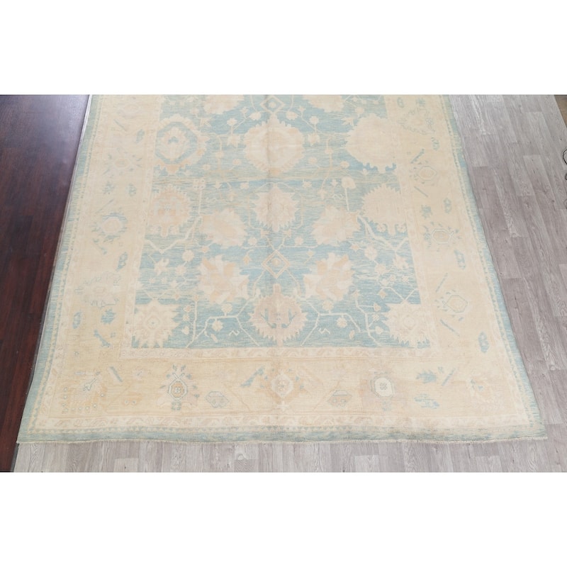 Oushak All-Over Handmade Wool Turkish Oriental Area Rug - 13'10" x 10'1"