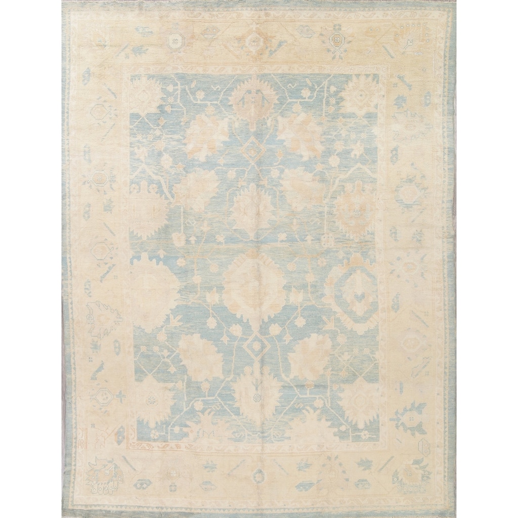 Oushak All-Over Handmade Wool Turkish Oriental Area Rug - 13'10" x 10'1"