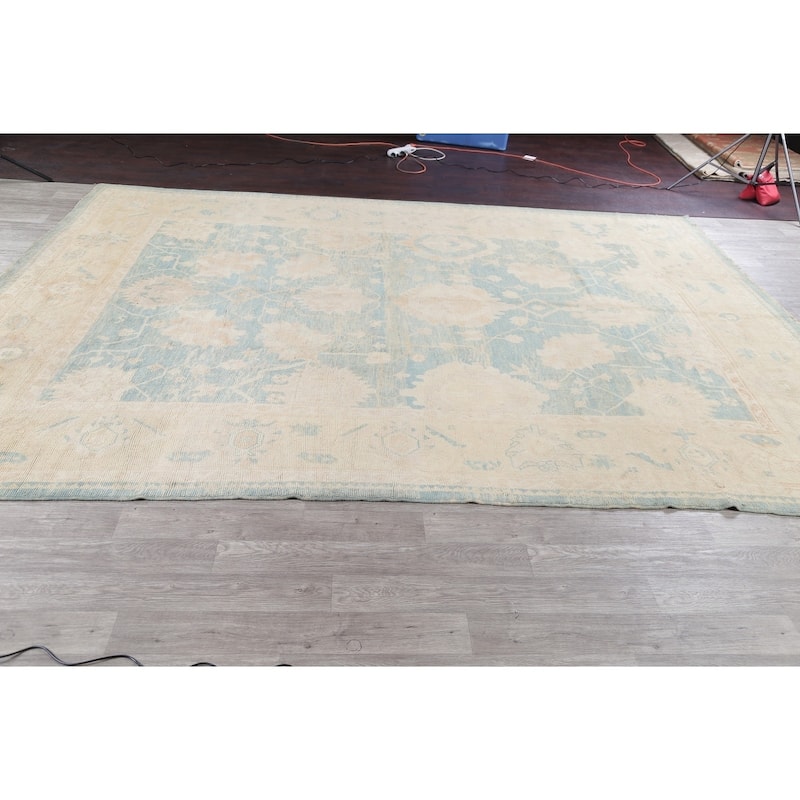 Oushak All-Over Handmade Wool Turkish Oriental Area Rug - 13'10" x 10'1"