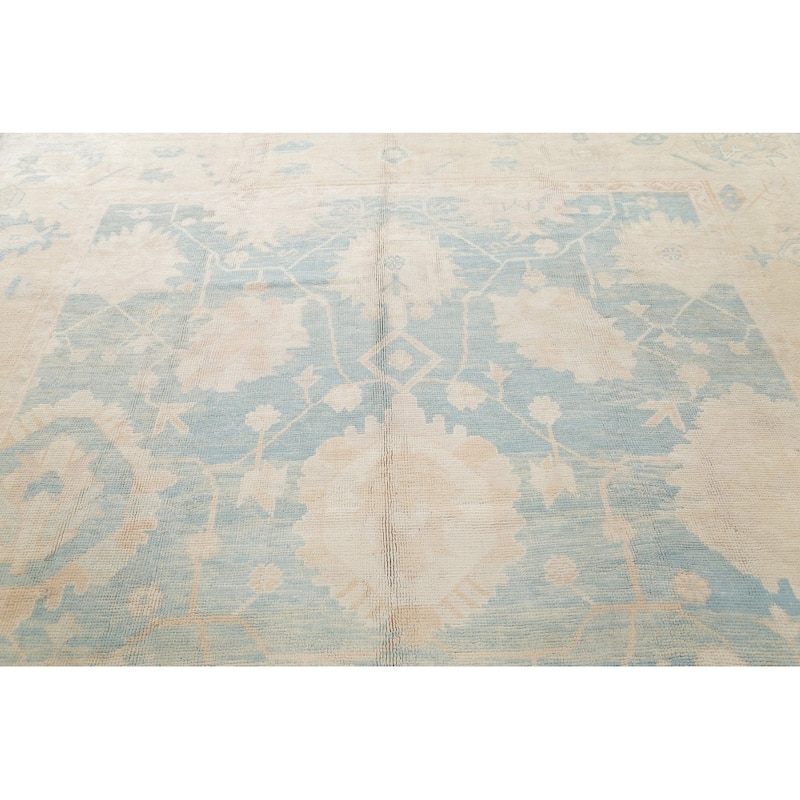 Oushak All-Over Handmade Wool Turkish Oriental Area Rug - 13'10" x 10'1"