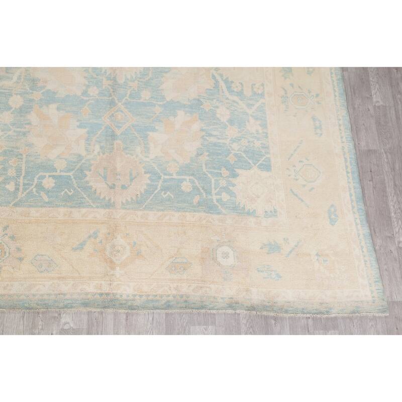 Oushak All-Over Handmade Wool Turkish Oriental Area Rug - 13'10" x 10'1"