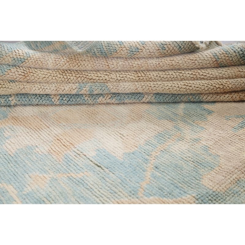 Oushak All-Over Handmade Wool Turkish Oriental Area Rug - 13'10" x 10'1"