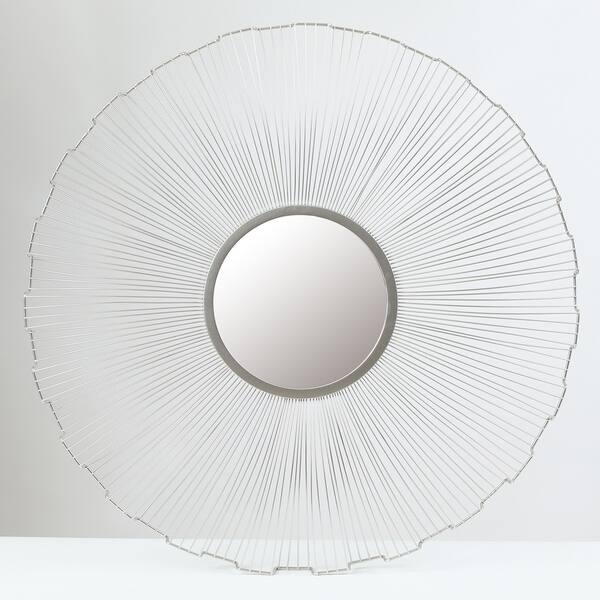 Shop 25 75in Dia Iron Frame Mirror Wall Decor On Sale Free