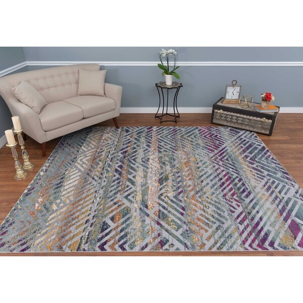 Noori Rug High-low Westfield Silver/Green Rug