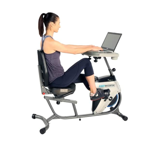 Shop Exerpeutic 2500 Exerwork Adjustable Desk Recumbent Bike With