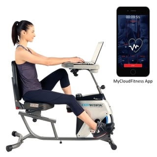 EXERPEUTIC 2500 ExerWork Adjustable Desk Recumbent Bike with Free
