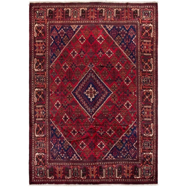 ECARPETGALLERY Hand-knotted Joshagan Red Wool Rug - 7'1 x 10'4