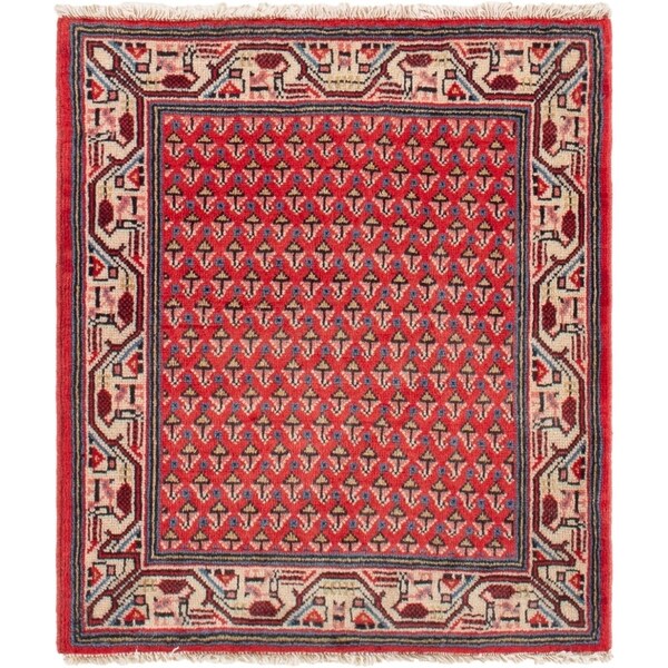 ECARPETGALLERY Hand-knotted Mahal Red Rug - 2'2 x 2'6