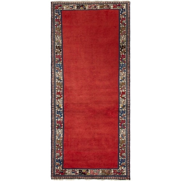 ECARPETGALLERY Hand-knotted Yalameh Red Wool Rug - 2'11 x 6'2