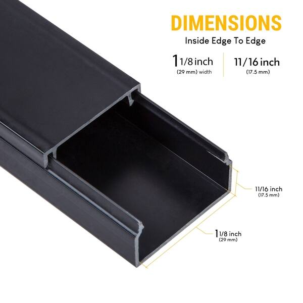 Shop Cable Concealer On Wall Cord Cover 6 Raceway Kit Cable