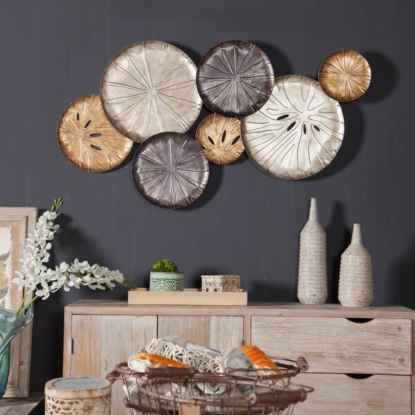 Shop Carbon Loft Multi Color Sandollar Metal Wall Art On Sale Overstock 27866055