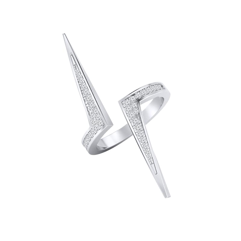 Auriya 1/5ctw Modern Lightning Diamond Ring 14k Gold