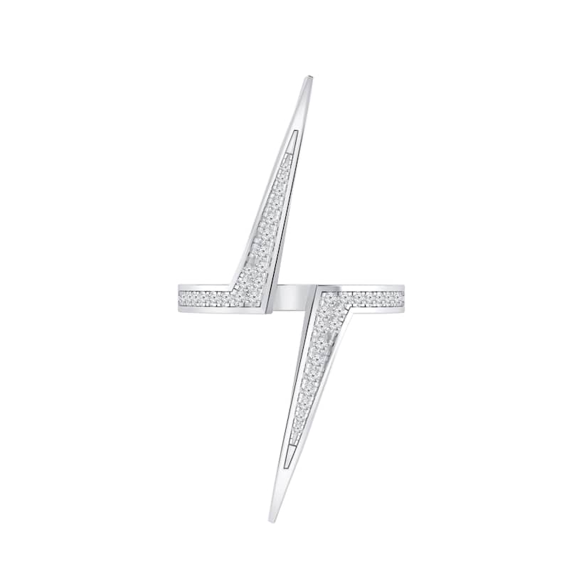 Auriya 1/5ctw Modern Lightning Diamond Ring 14k Gold
