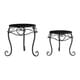 preview thumbnail 4 of 13, Plant Stands- Set of 2 Nesting Wrought Iron Inspired Metal Round Decorative Potted Plant Display by Pure Garden - Set of 2
