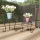 preview thumbnail 7 of 13, Plant Stands- Set of 2 Nesting Wrought Iron Inspired Metal Round Decorative Potted Plant Display by Pure Garden - Set of 2