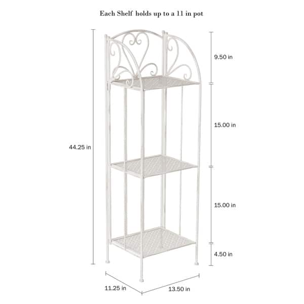 Plant Stand 3 Tier Vertical Shelf Folding Wrought Iron Metal Home And Garden Display With Staggered Shelves By Pure Garden Overstock 27866275 Wrought iron tiered plant stand, ladder plant stands type: plant stand 3 tier vertical shelf