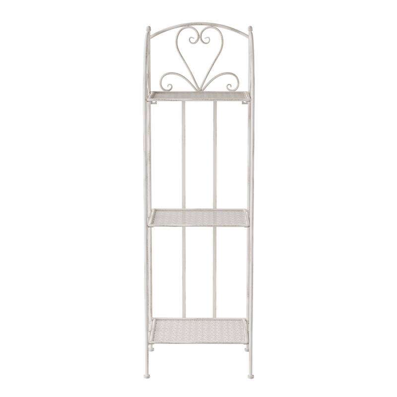 Plant Stand 3-Tier Vertical Shelf Indoor or Outdoor Folding Wrought Iron Home Garden Display by Pure Garden