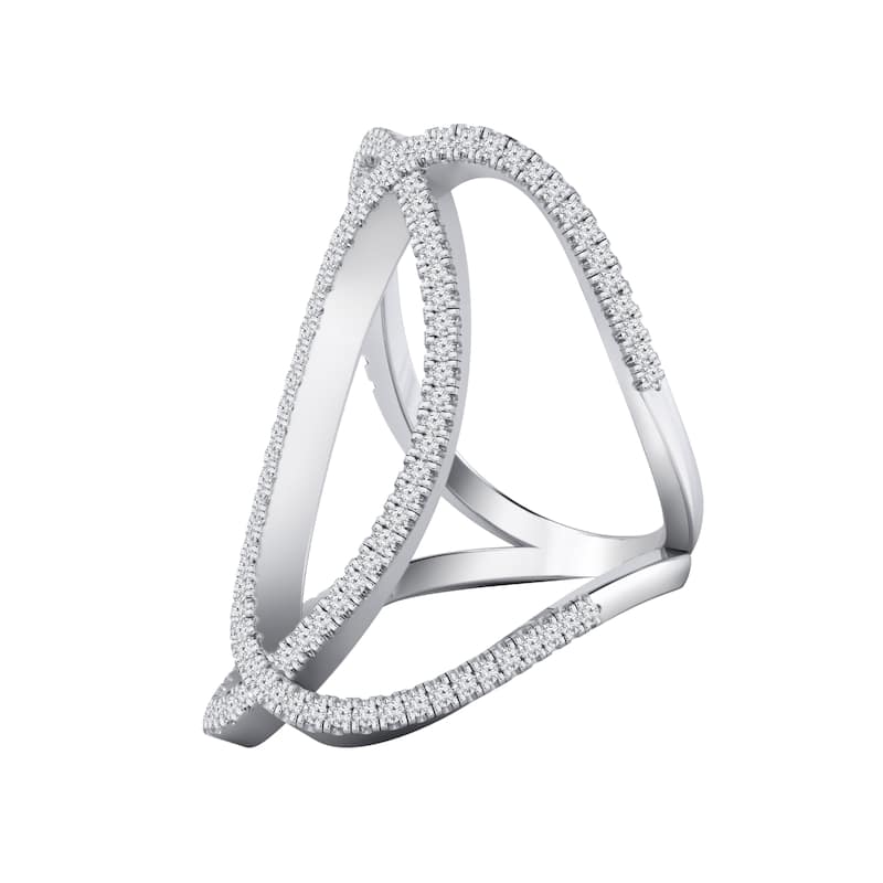 Auriya 3/4ctw Orbit Style Split Shank Diamond Fashion Ring 14k Gold