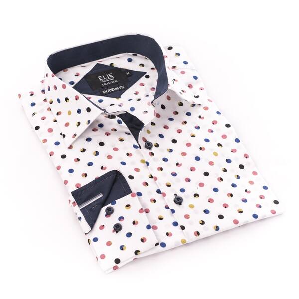 elie balleh dress shirt Elie Balleh Men's Slim Fit Stylish Paisley Print Shirt