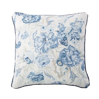 blue flower pillow