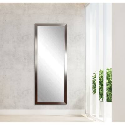 Modern Decor Collection Silvertone Framed Full-length Floor Mirror - 68.5 x 23.5