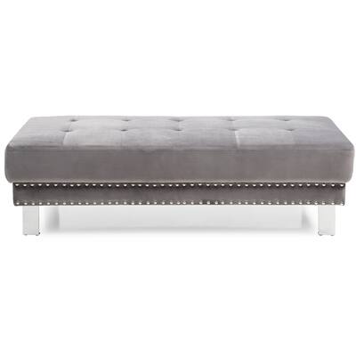 LYKE Home Desi Gray Ottoman