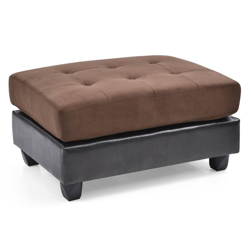 LYKE Home Pandora Chocolate Ottoman