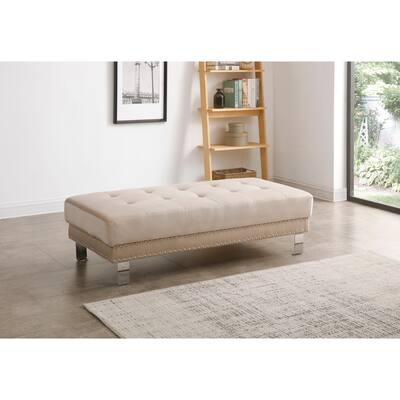 LYKE Home Desi Beige Ottoman