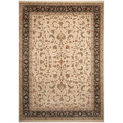Handmade One-of-a-Kind Tabriz Wool and Silk Rug (India) - 10' x 14'