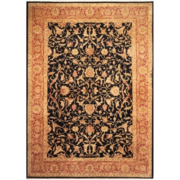Handmade One-of-a-Kind Vegetable Dye Oushak Wool Rug (Afghanistan) - 10' x 14'