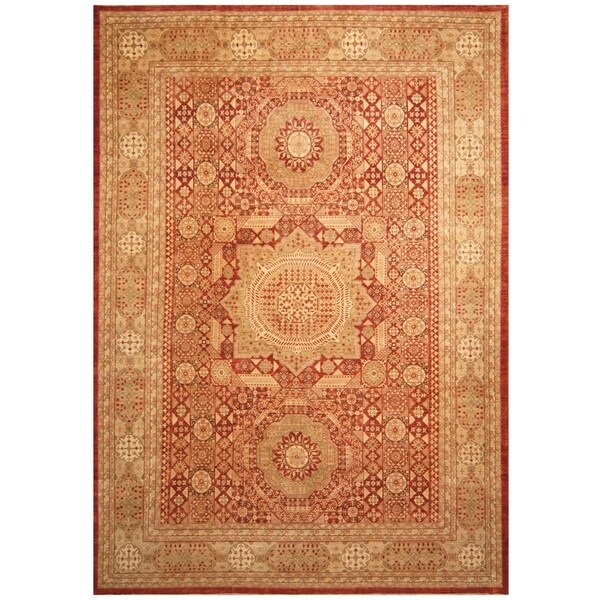 Handmade One-of-a-Kind Vegetable Dye Mamluk Wool Rug (Afghanistan) - 10' x 14'1