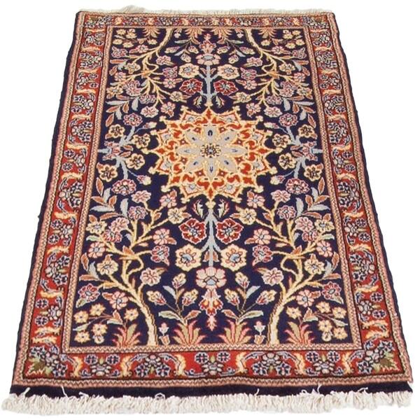 Shop Ecarpetgallery Hand Knotted Sarough Dark Navy Wool Rug 2 3 X 4 0 Free Shipping Today Overstock 27866750