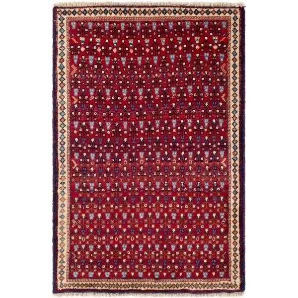 ECARPETGALLERY Hand-knotted Mahal Red Rug - 2'7 x 3'11