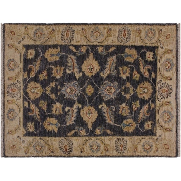 Ziegler Kafkaz Stapleto Grey/Ivory Wool Rug -2'0 x 2'11 - 2'0" x 2'11"
