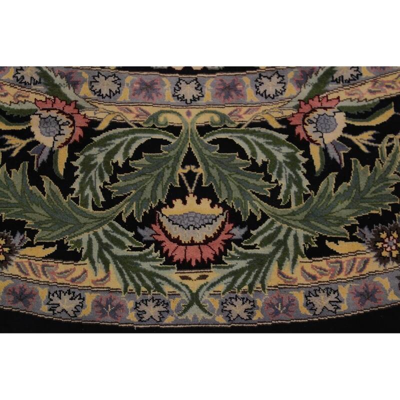 Imran PakPersian Florida Black/Gray Round Rug 8'2 x 8'2 8'2" x 8'2