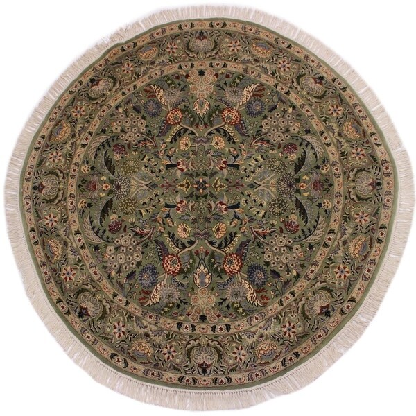 Nagi Pak-Persian Orpha Lt. Green/Grey Round Rug -5'11 x 5'11 - 5'11" x 5'11"