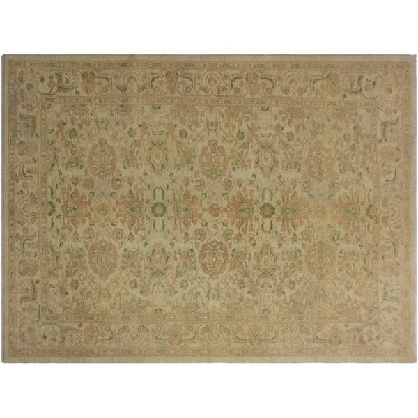 Ziegler Sun-Faded Laci Ivory/Tan Wool Rug -6'2 x 8'10 - 6'2" x 8'10"