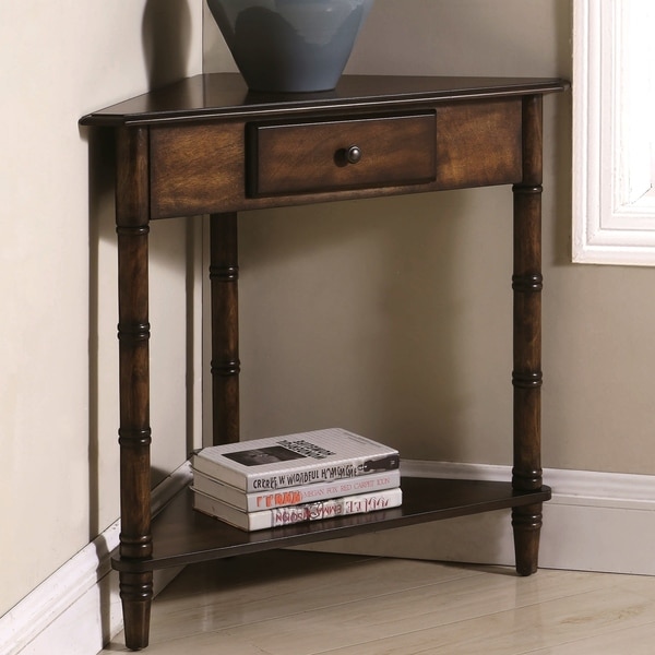 Shop Cherry Corner  Accent Console  Table  with Drawer and 