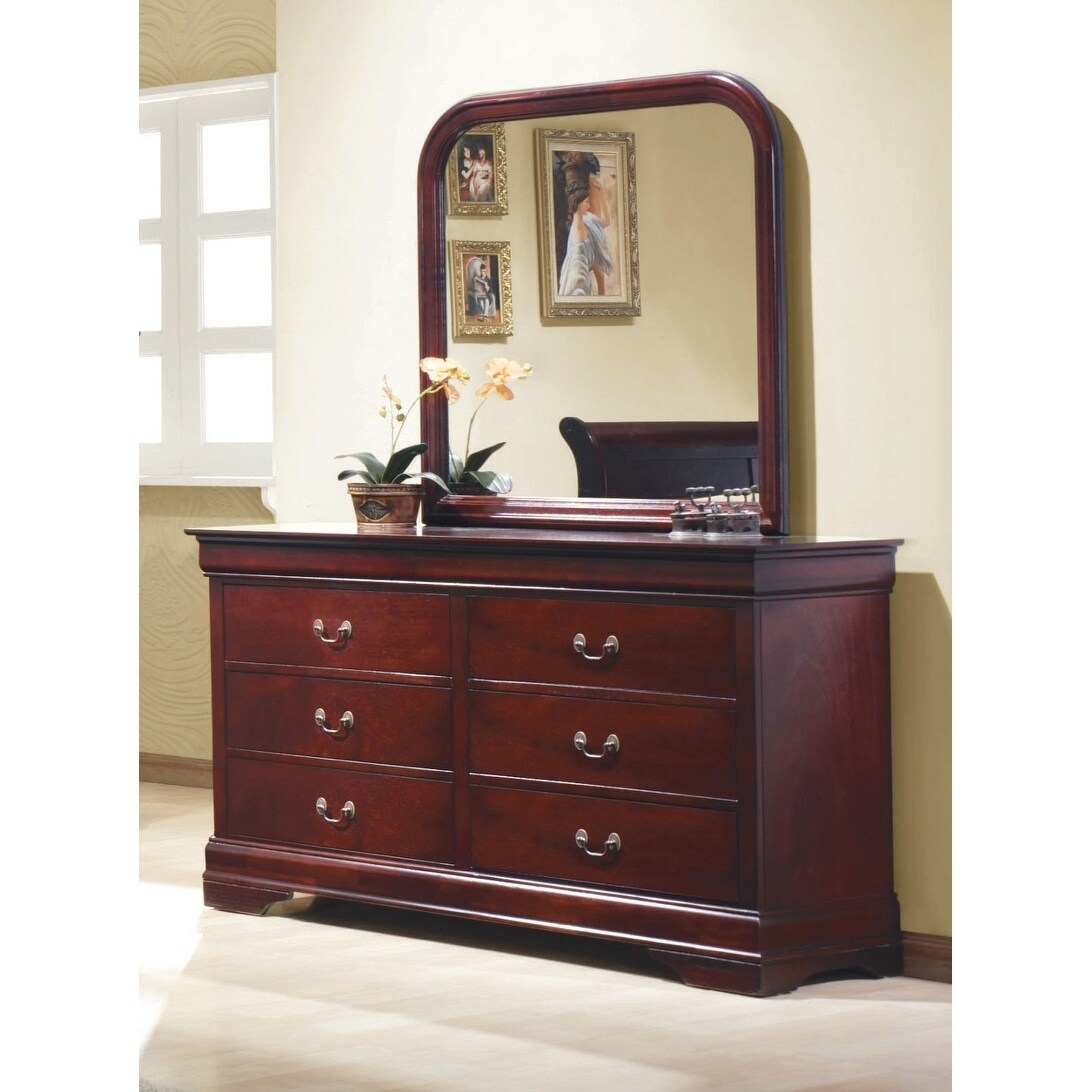 Janson Traditional Red Brown 6-drawer Dresser - Overstock - 27869718 Janson Traditional Red Brown 6-drawer Dresser - Overstock - 27869718