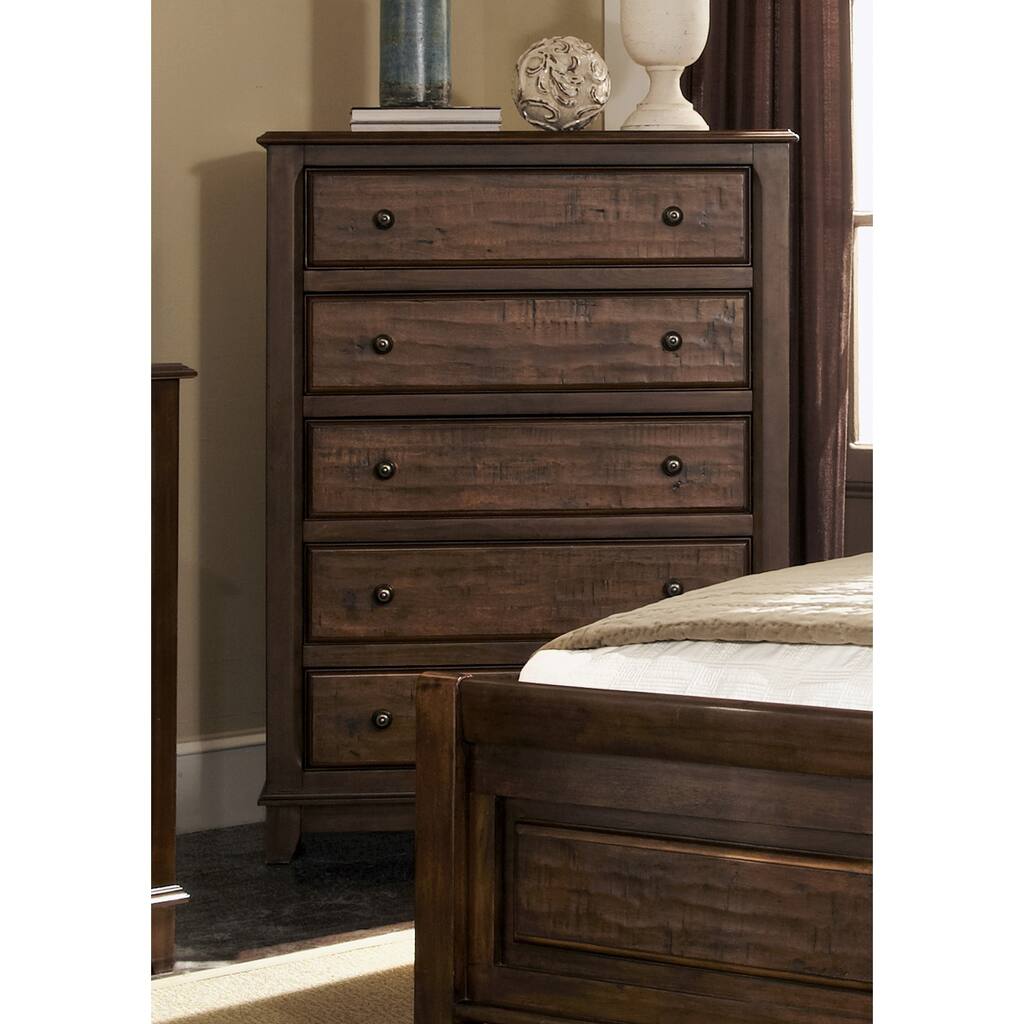 Bradford Rustic Brown 5-drawer Chest