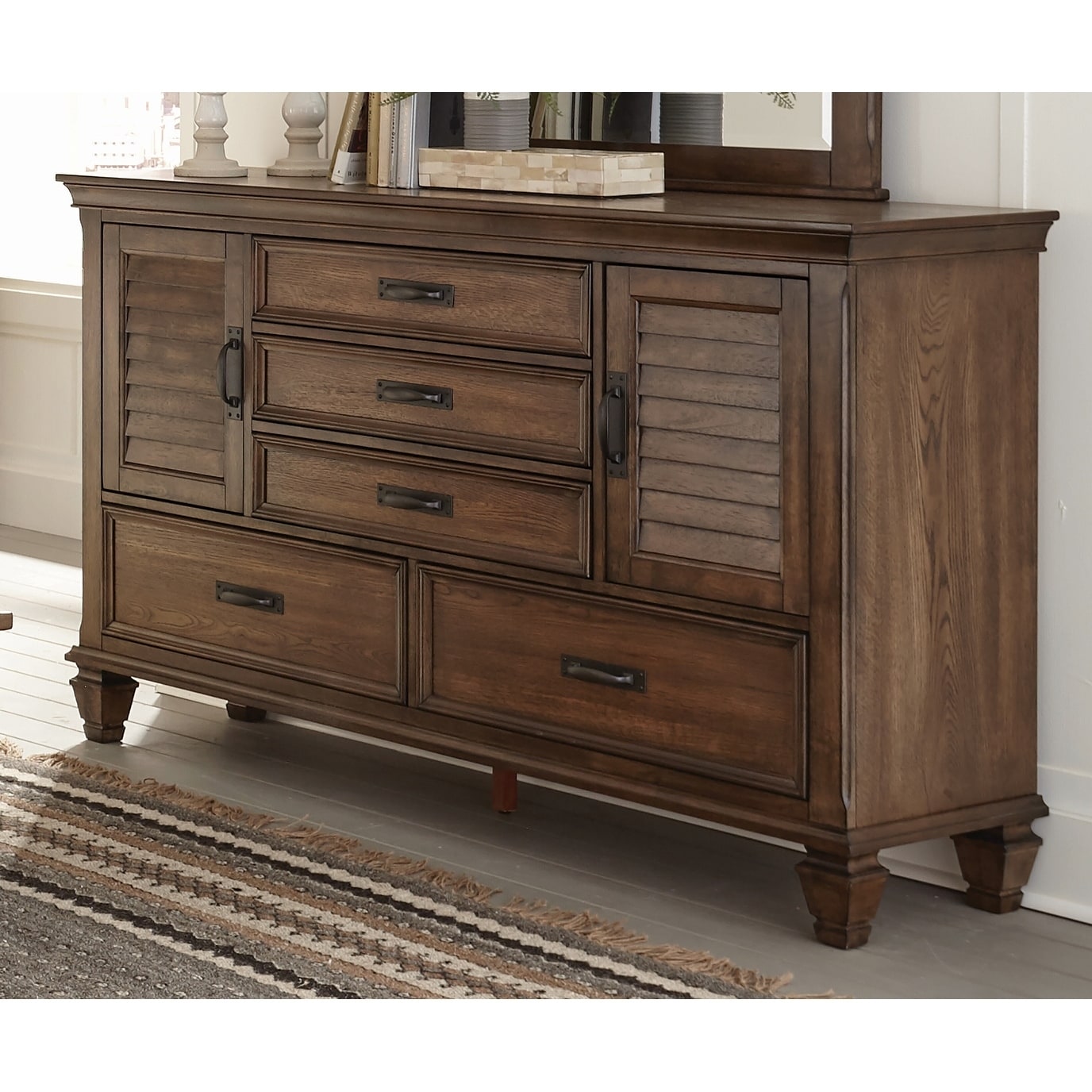 Shop Parker French Country 5 Drawer Dresser With Two Louvered