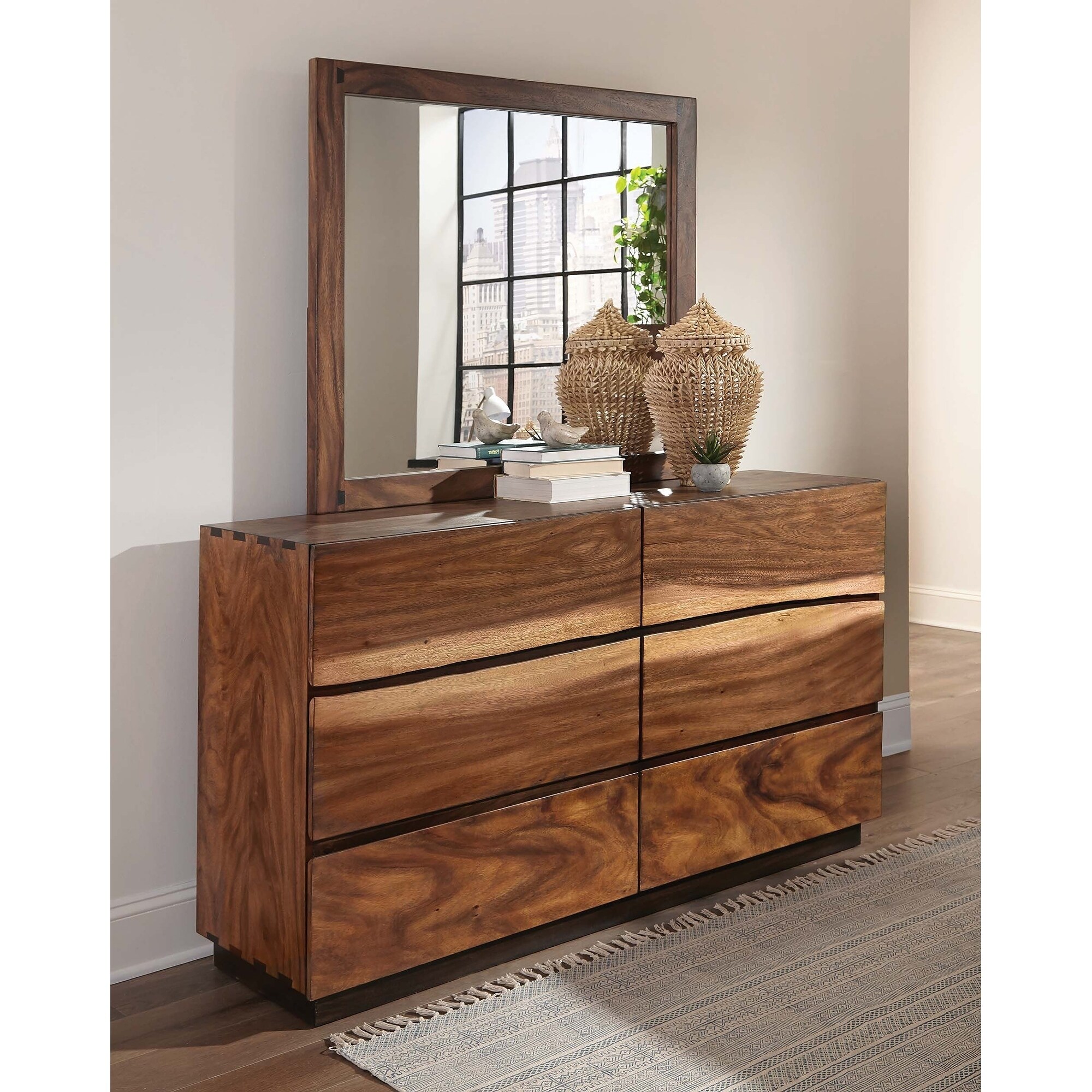 Shop Mattingly Rustic Smokey Walnut Dresser Free Shipping Today