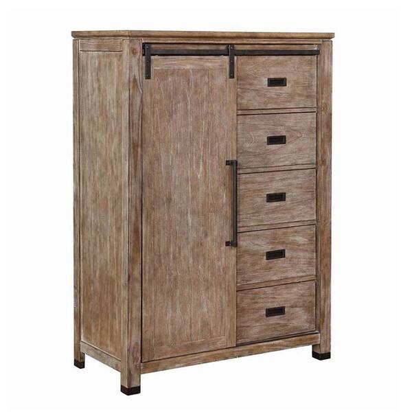 Shop Malone Modern Rustic Barn Door Chest Free Shipping Today