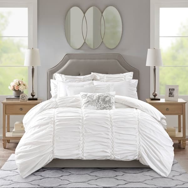Shop Madison Park Signature Gardenia White Oversized Duvet Style