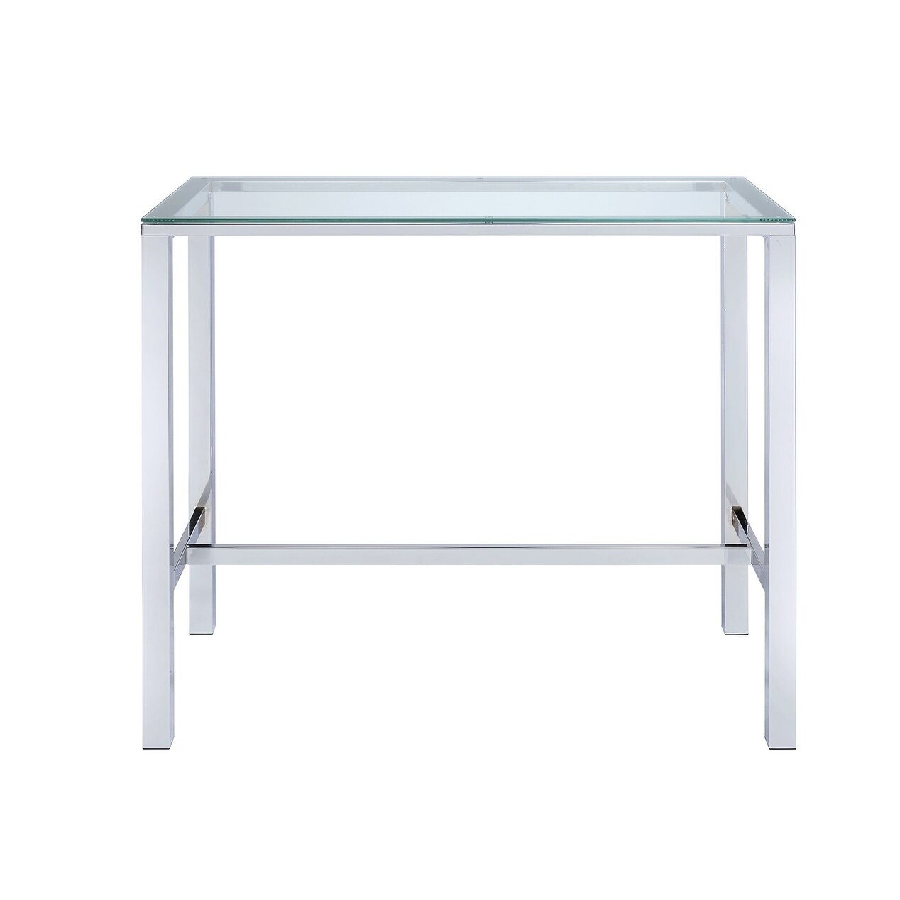 glass and chrome bar table