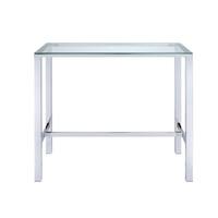 Silver Orchid Garbo Contemporary Glass Bar Table