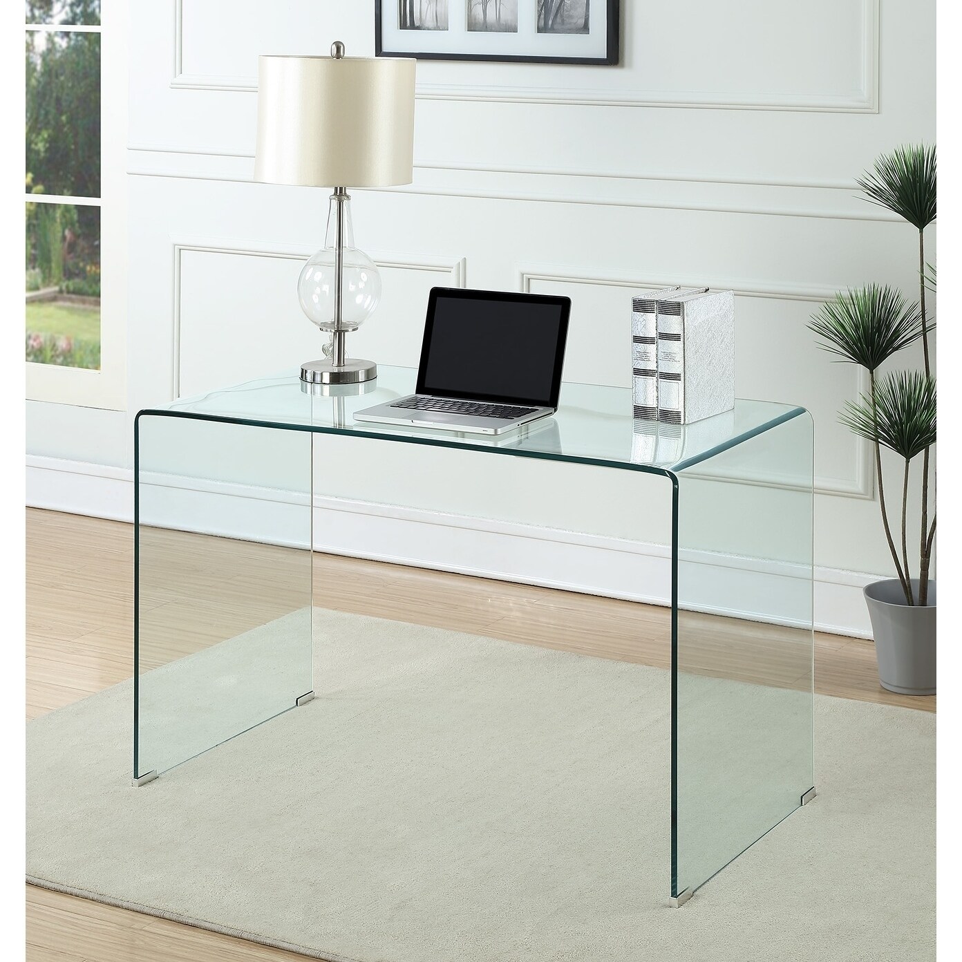 moffitt glass writing desk