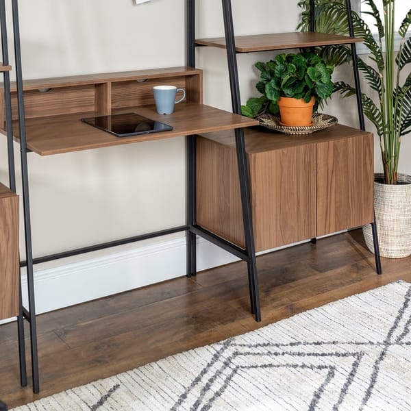 Shop Mocha Metal Laminate 3 Piece Home Office Ladder Computer Desk