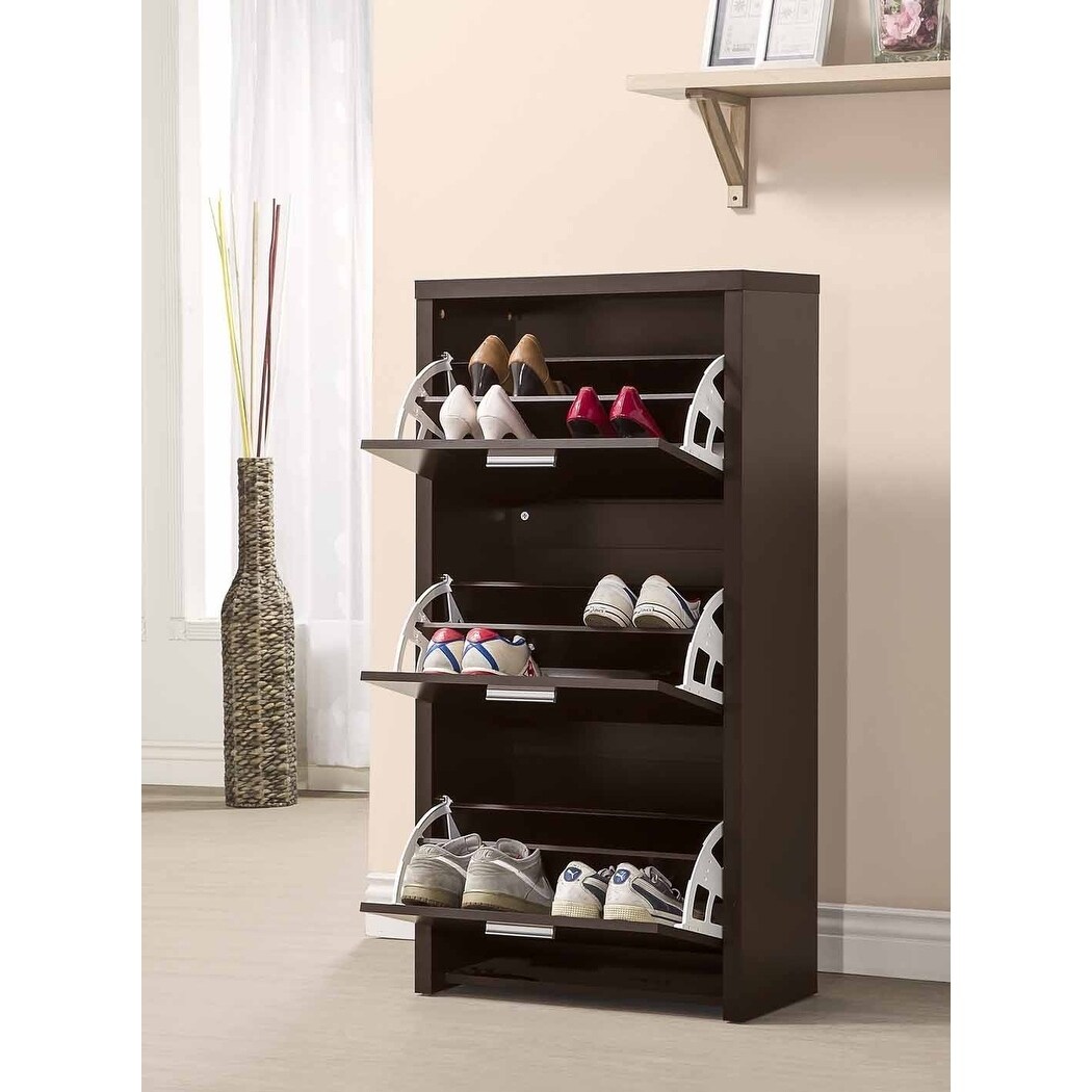 Shop Black Friday Deals On Capri Transitional Black Shoe Rack Overstock 27870879